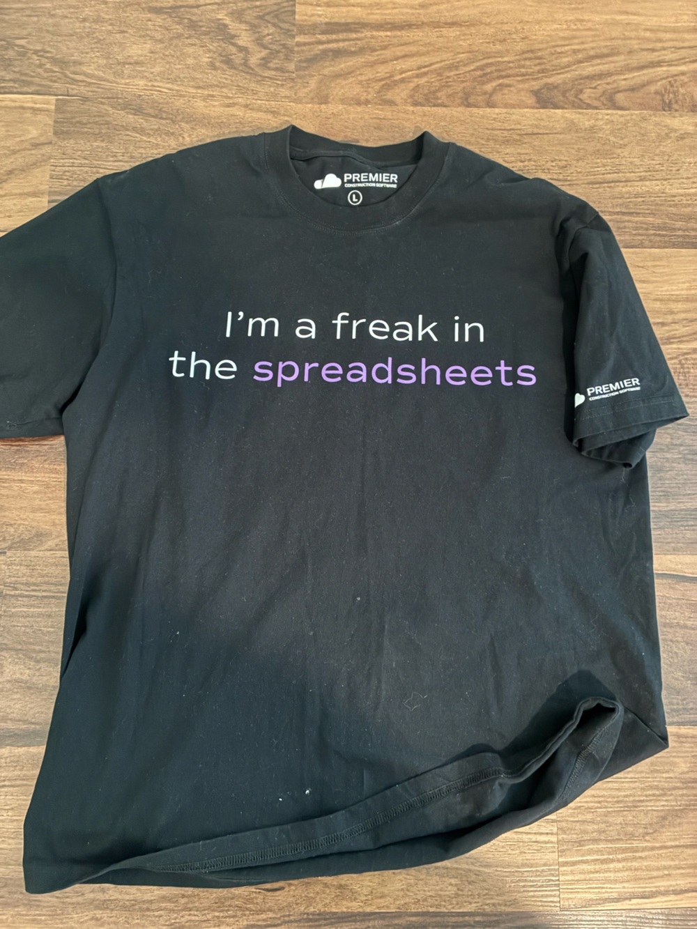 Black Graphic Tee "I'm a freak in the spreadsheets"